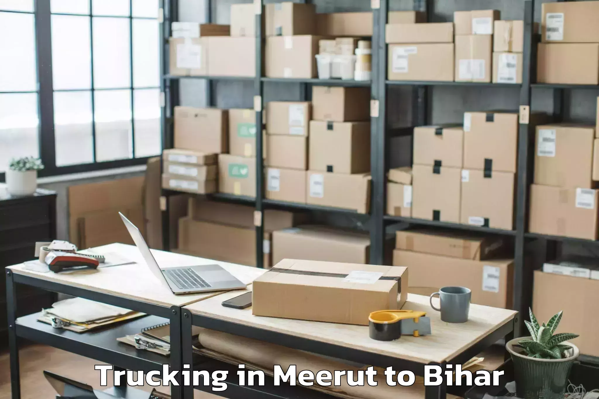 Easy Meerut to Gwalpara Trucking Booking